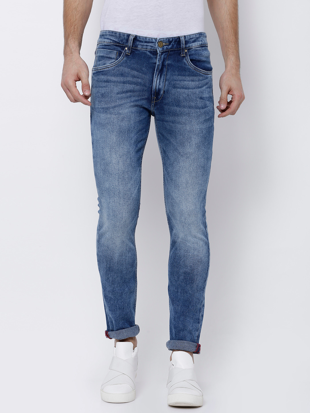 

LOCOMOTIVE Men Blue Slim Fit Mid-Rise Clean Look Stretchable Jeans