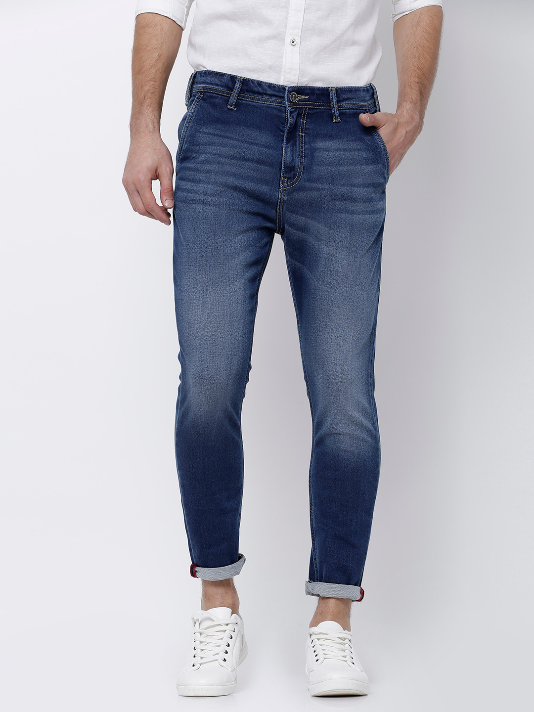 

LOCOMOTIVE Men Blue Slim Fit Mid-Rise Clean Look Stretchable Jeans