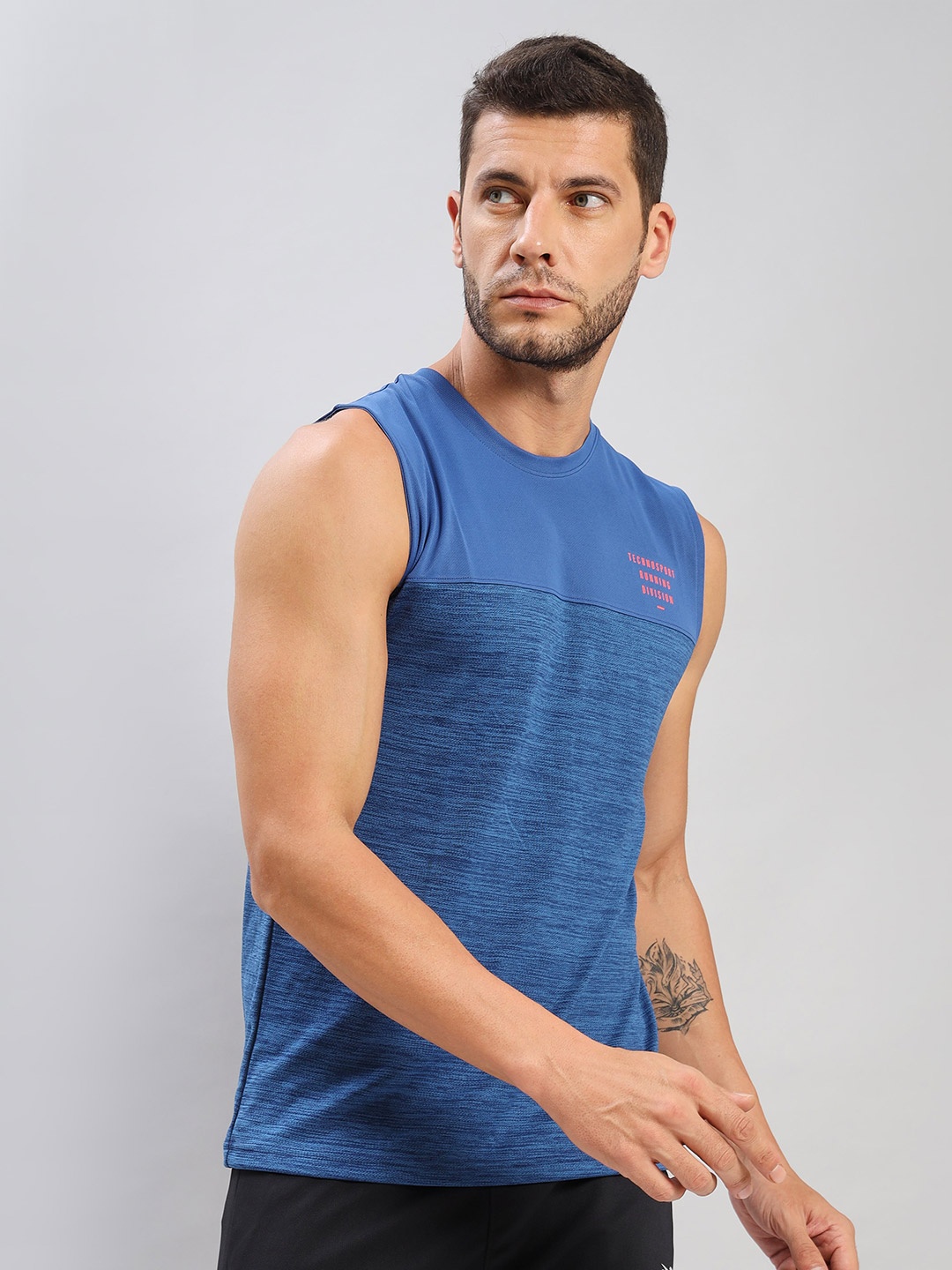 

Technosport Sleeveless Antimicrobial Slim Fit T-shirt, Blue