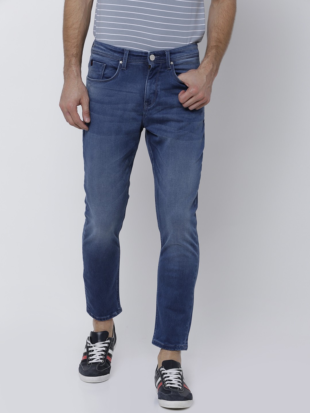 

LOCOMOTIVE Men Blue Slim Fit Mid-Rise Clean Look Stretchable Jeans