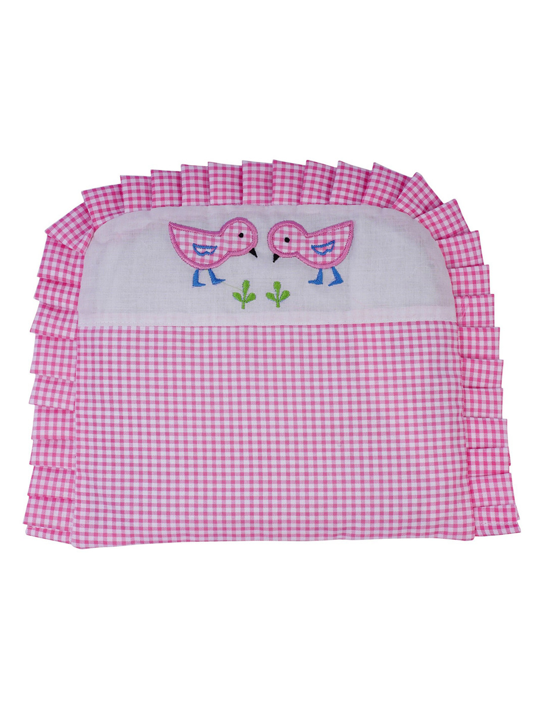 

Butterthief Kids Pink & White Self-Design Mustard Seed Baby Pillow