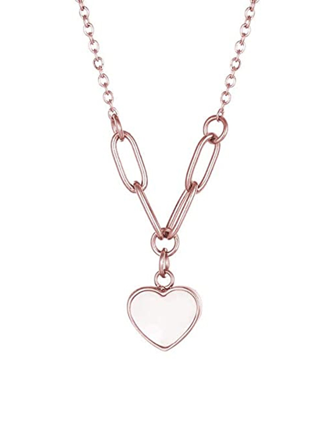 

VIEN Rose Gold-Plated Heart Shaped Necklace