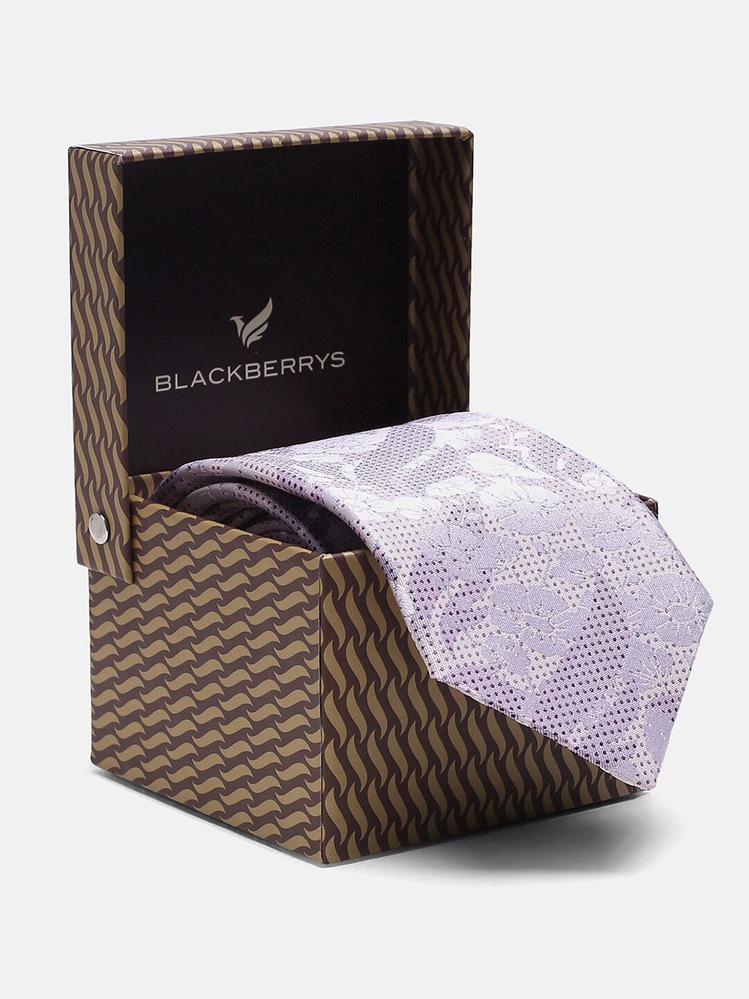 

Blackberrys Printed Silk Skinny Tie, Purple