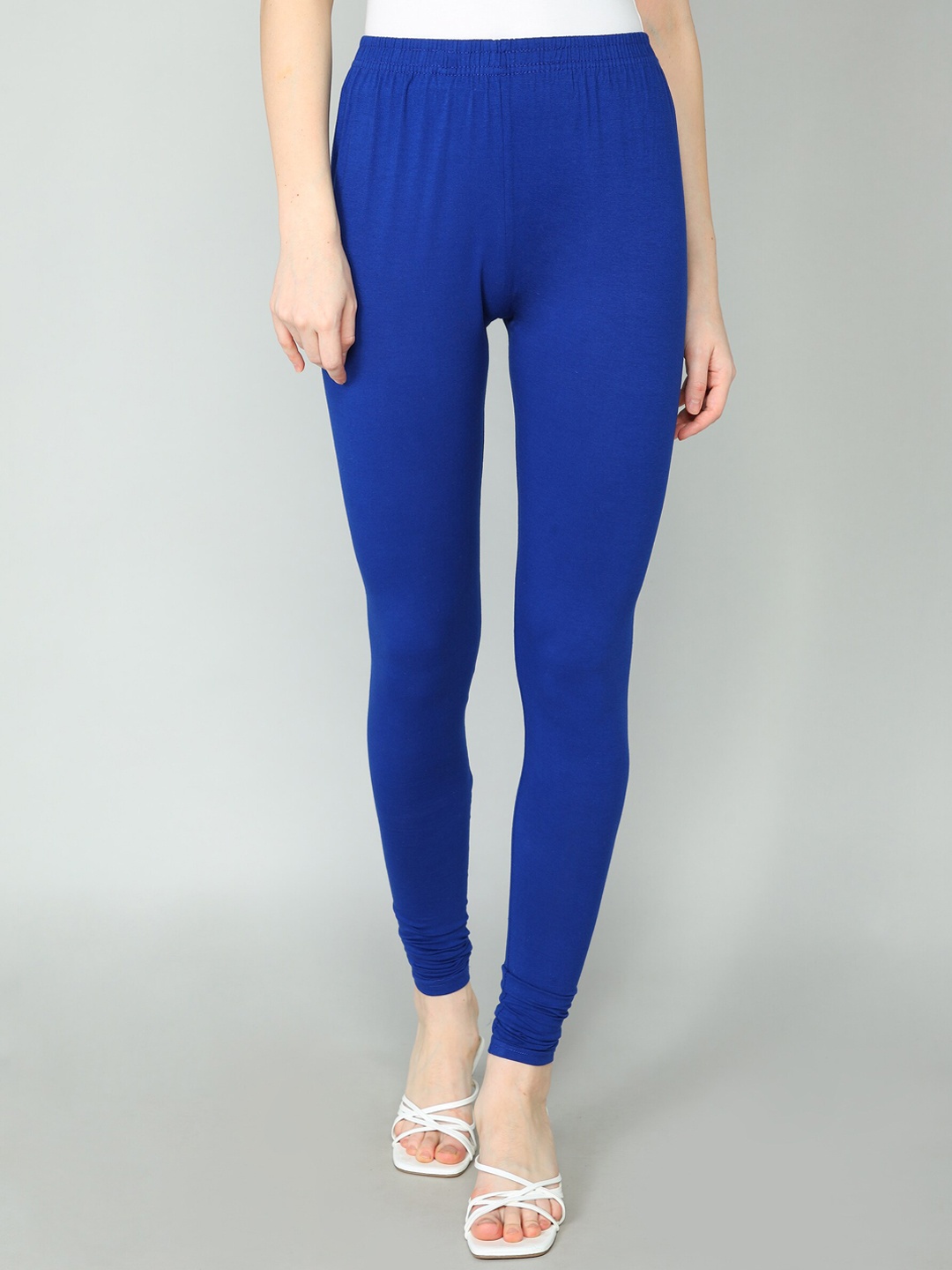 

Redden Women Bio Washed Pure Cotton Churidar Length Leggings, Blue