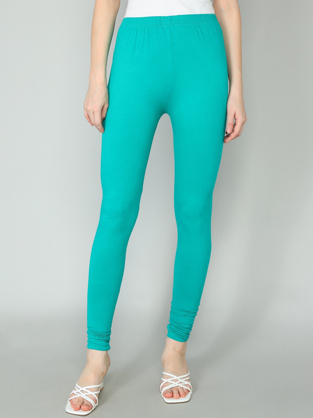 

Redden Women Pure Cotton Churidar-Length Leggings, Green