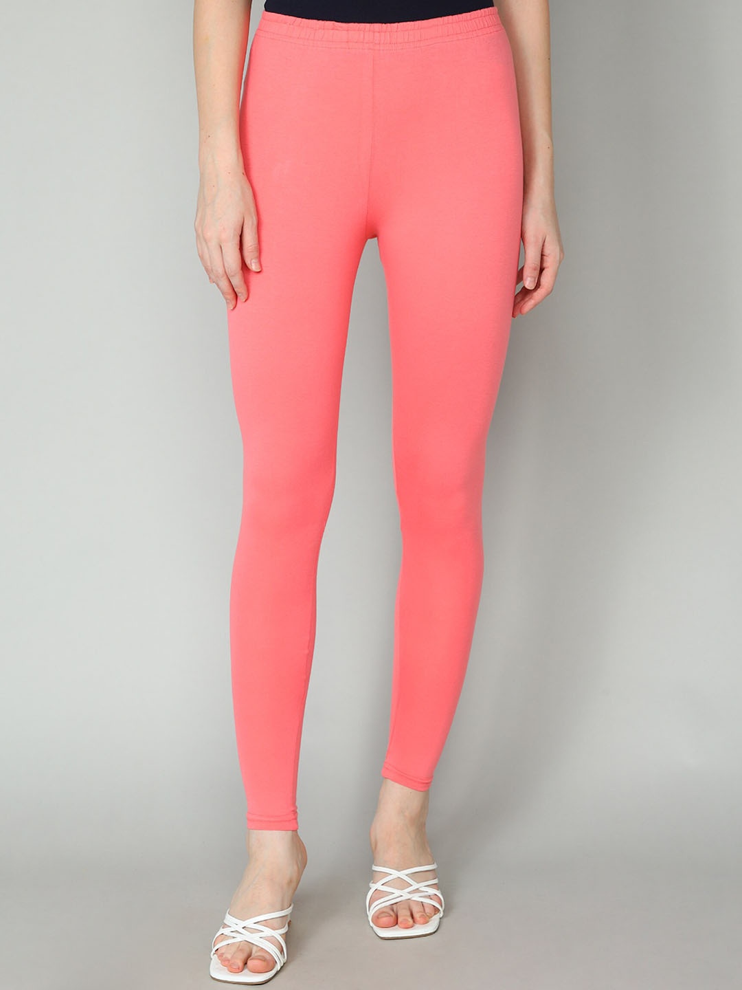 

Redden Women Pure Cotton Ankle-Length Leggings, Pink