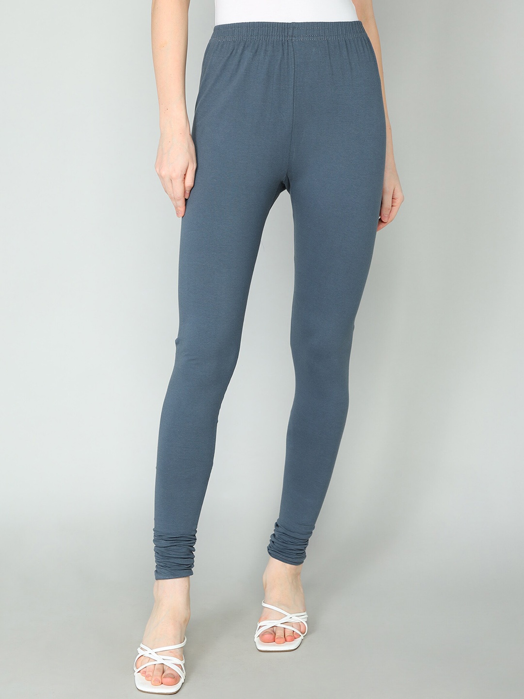 

Redden Women Pure Cotton Churidar-Length Leggings, Grey