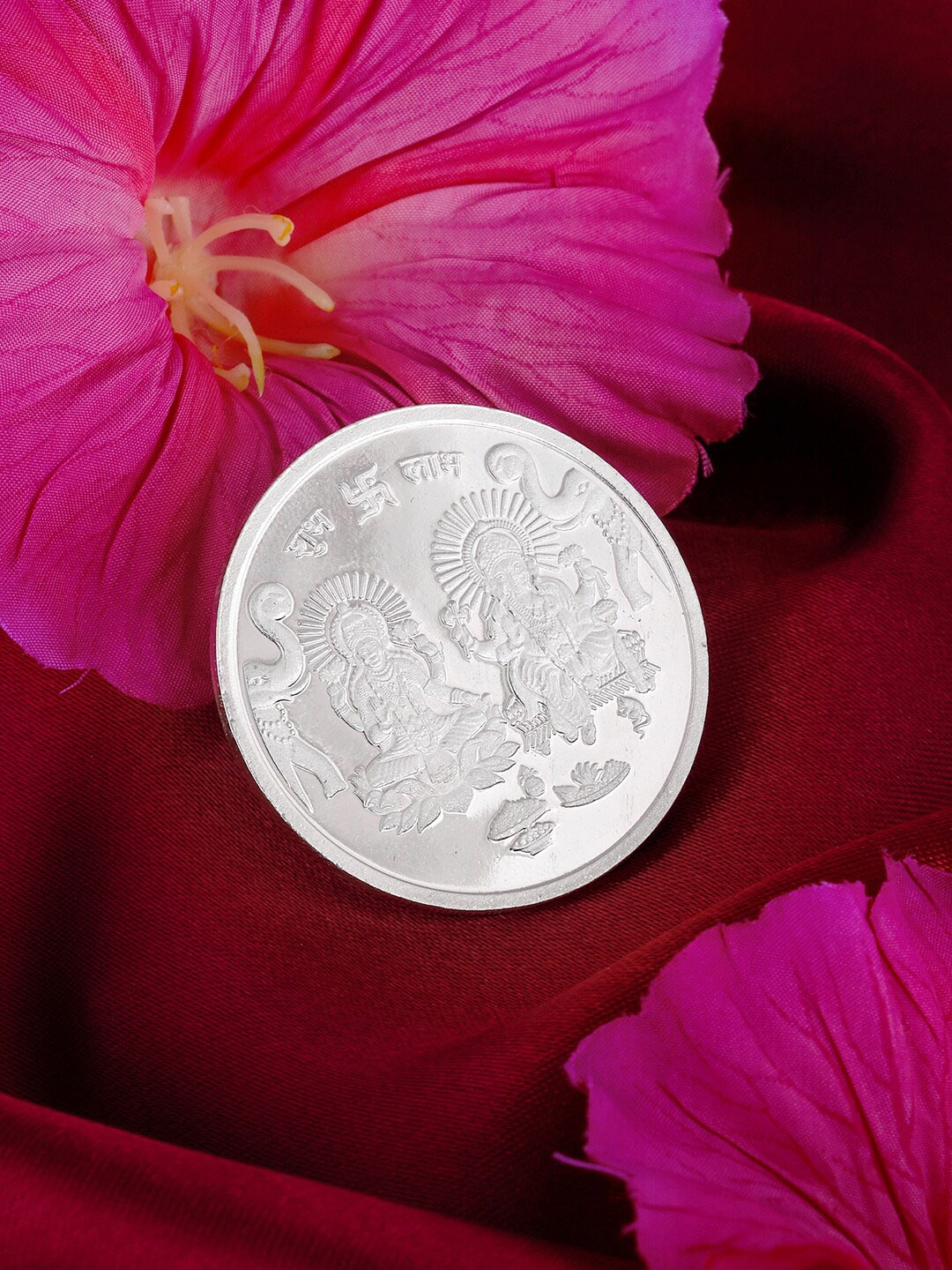 

GIVA 999 Sterling Goddess Lakshmi and Lord Ganesh Silver Coin-10 gram