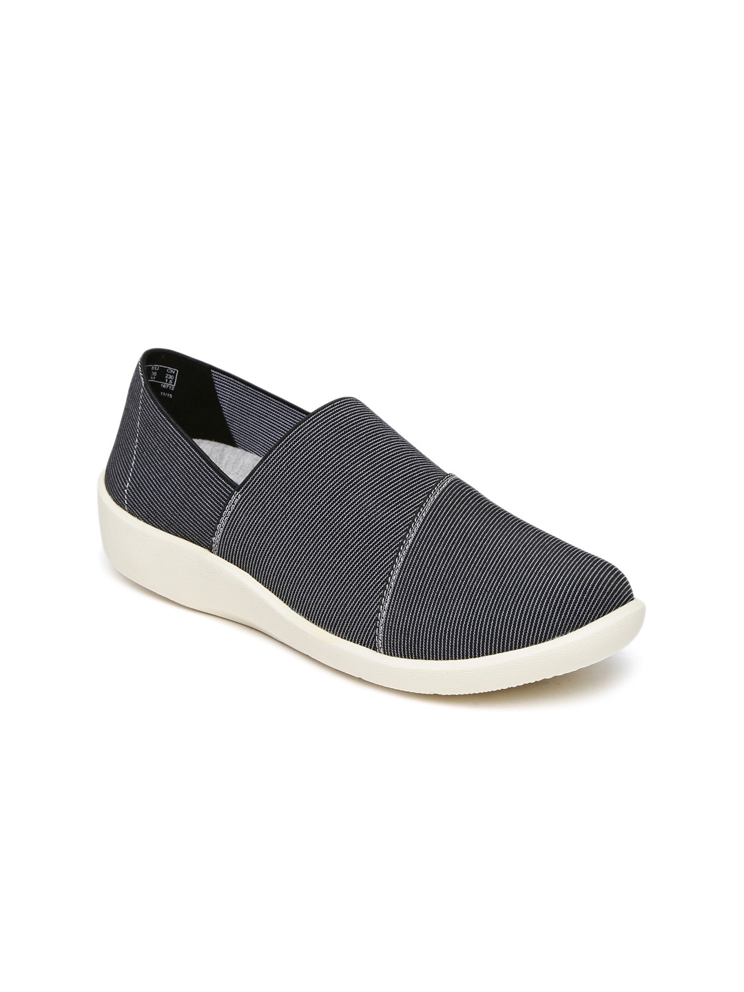 

Clarks Cloud Steppers Women Black Sillian Firn Slip-On Sneakers