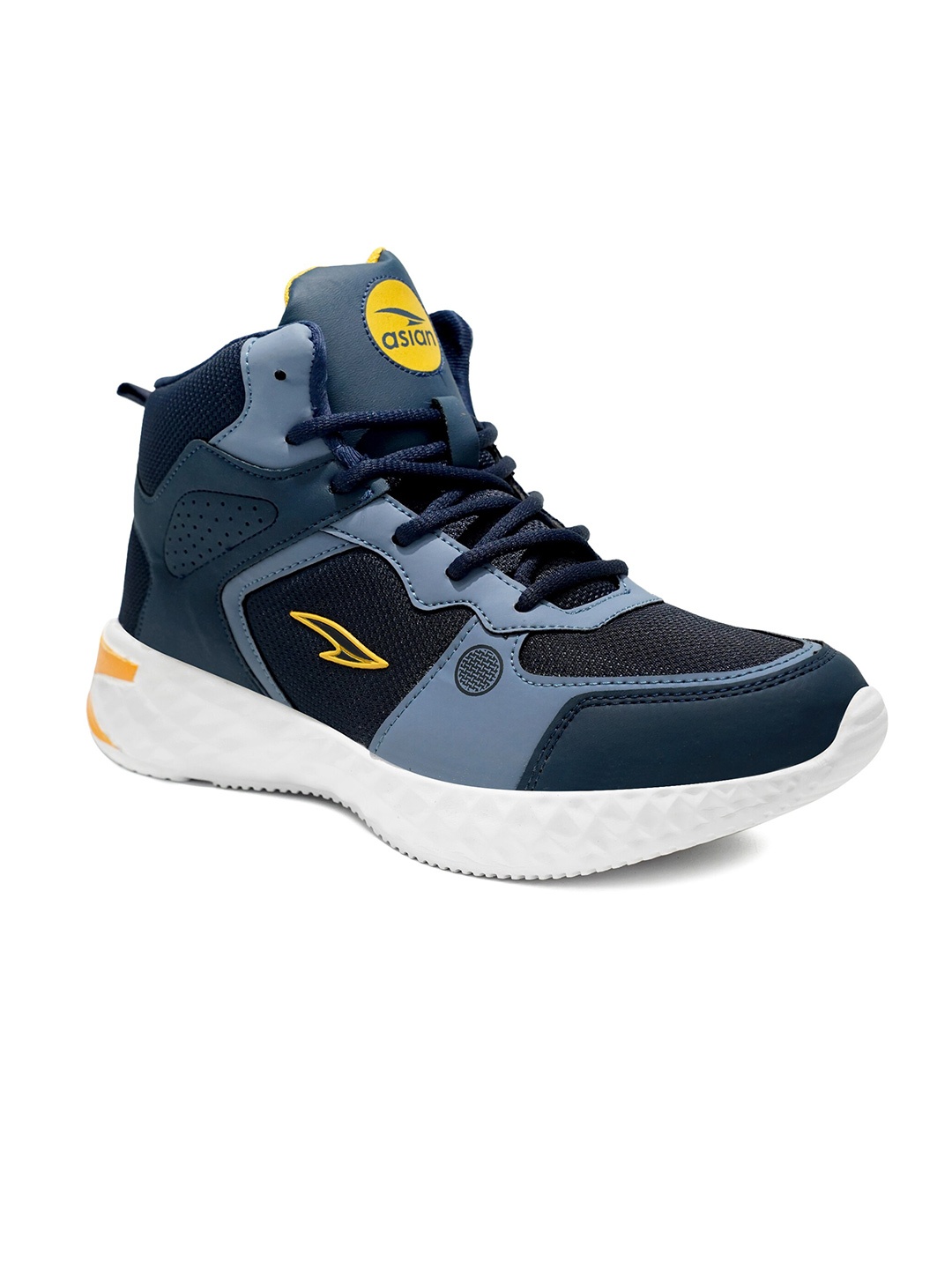 

ASIAN Men Unicorn-03 Mid Top Memory Foam Mesh Running Shoes, Navy blue
