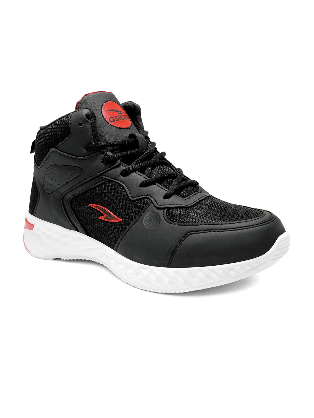 

ASIAN Men Unicorn-03 Mid Top Memory Foam Mesh Running Shoes, Black