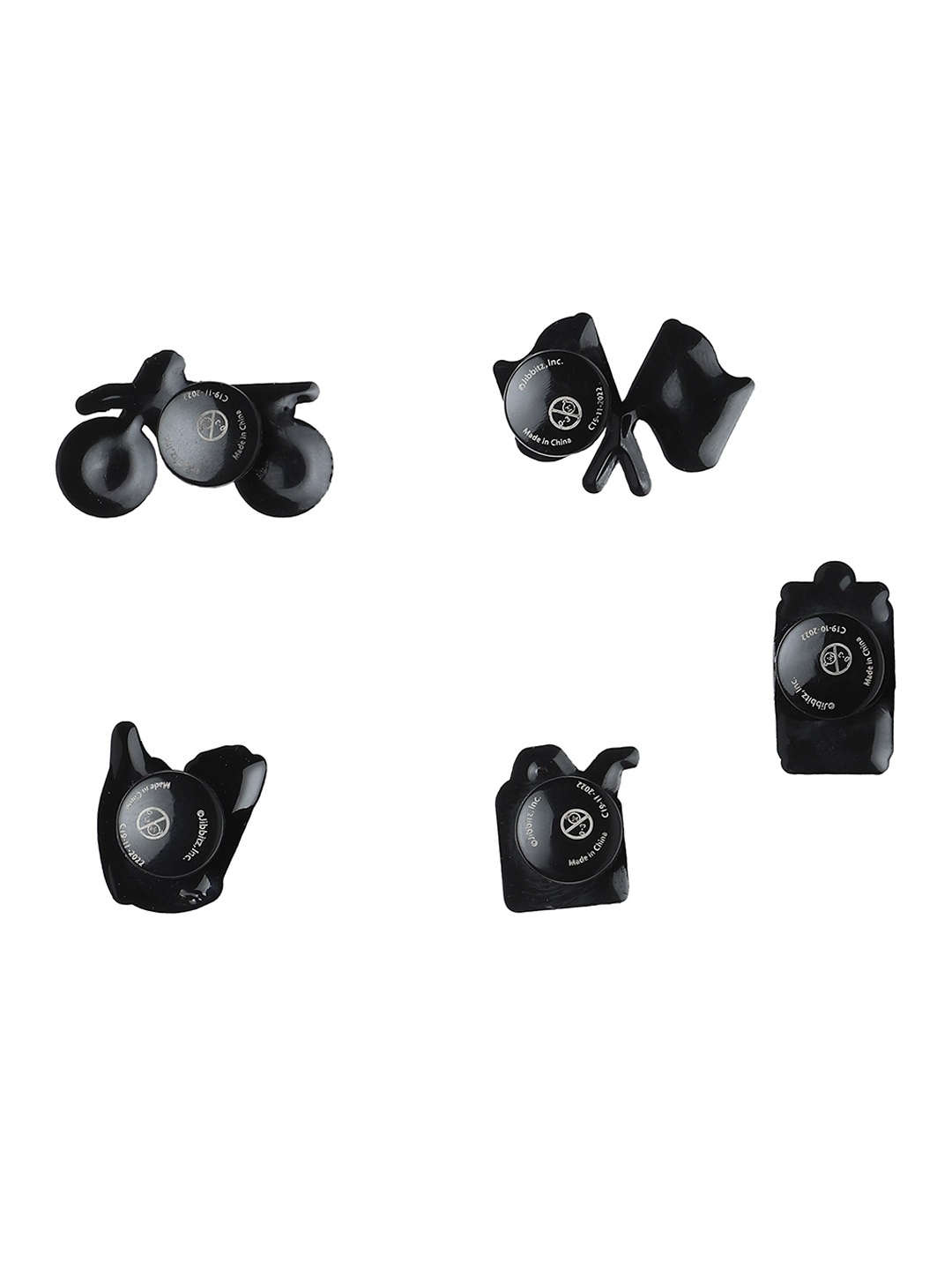 

Crocs Set Of 5 Dirt Bike Jibbitz Shoe Charms, Black