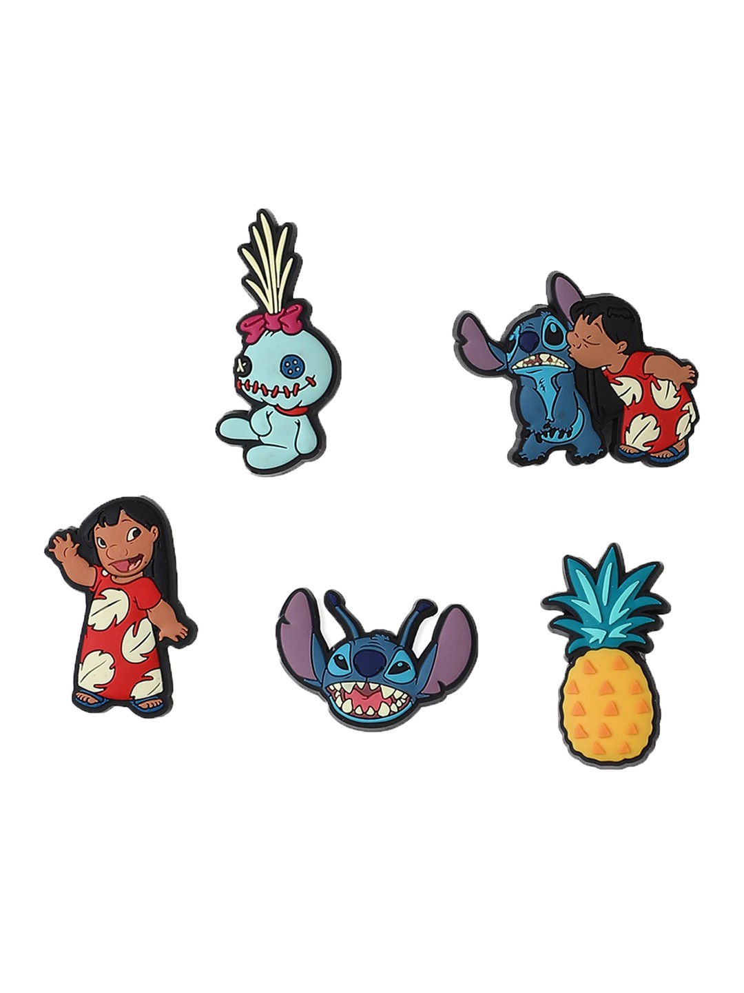 

Crocs Set Of 5 Disney Lilo And Stitch Jibbitz Shoe Charms, Red
