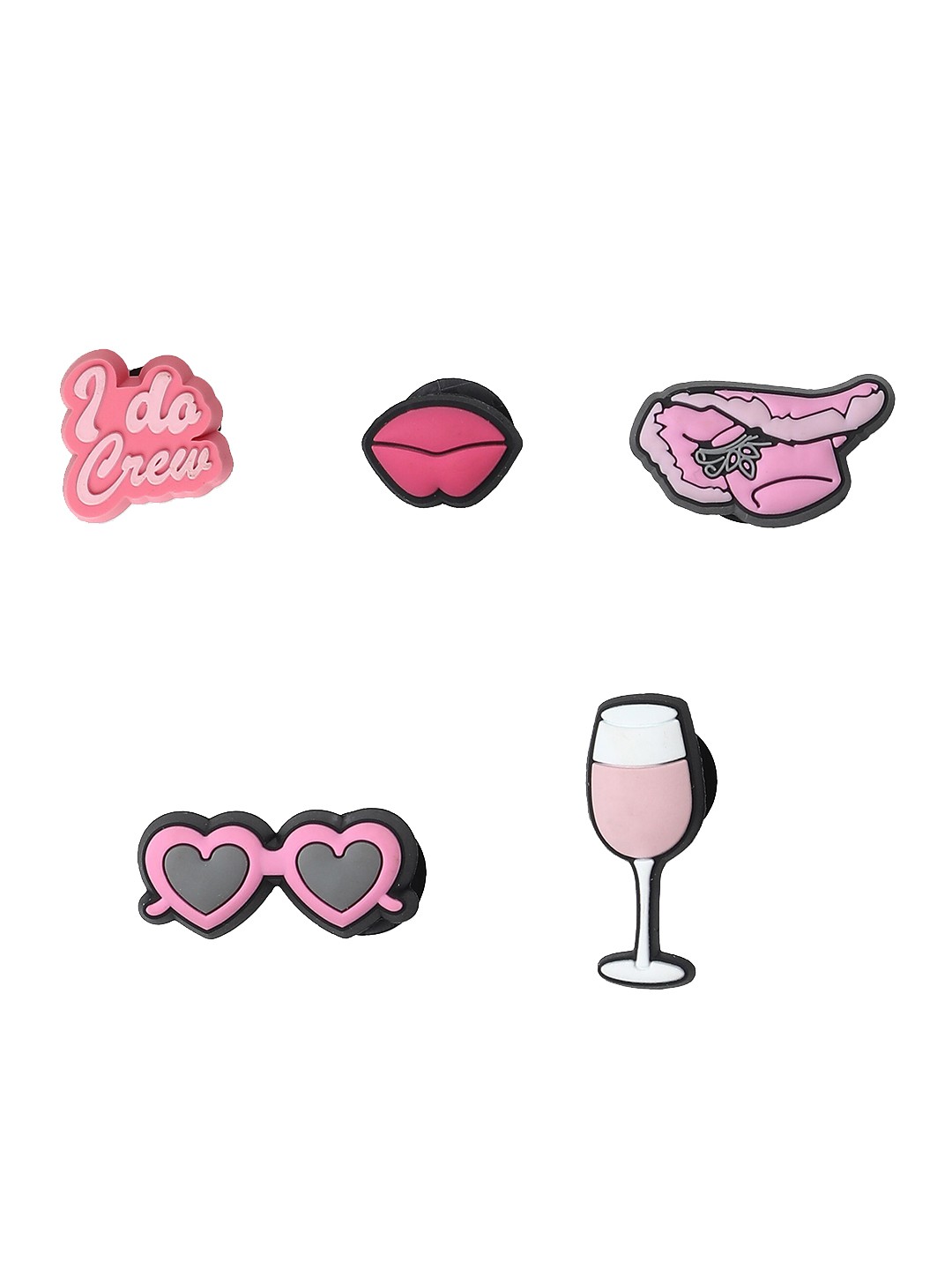 

Crocs Set Of 5 Bachelorette Party Jibbitz Shoe Charms, Pink
