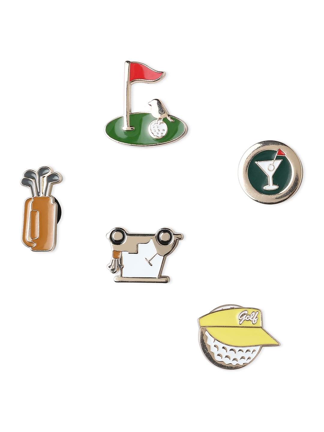 

Crocs Set Of 5 19th Hole Jibbitz Shoe Charms, Green