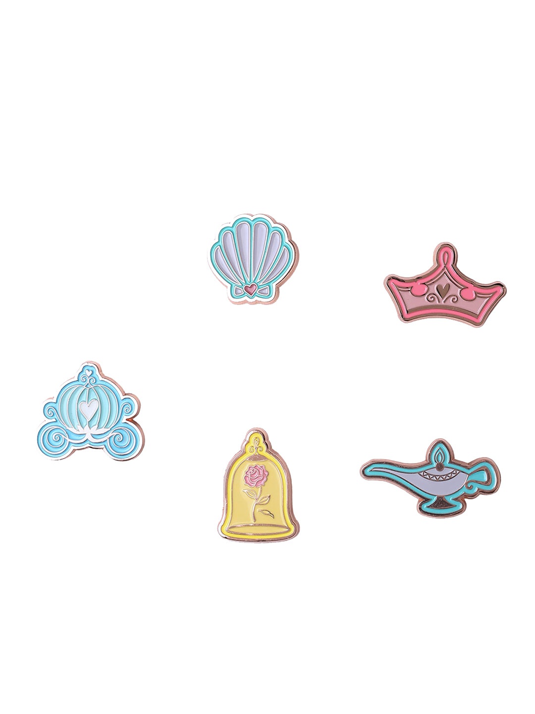 

Crocs Set Of 5 Disney Princess Icon Shoe Charms Jibbitz, Blue