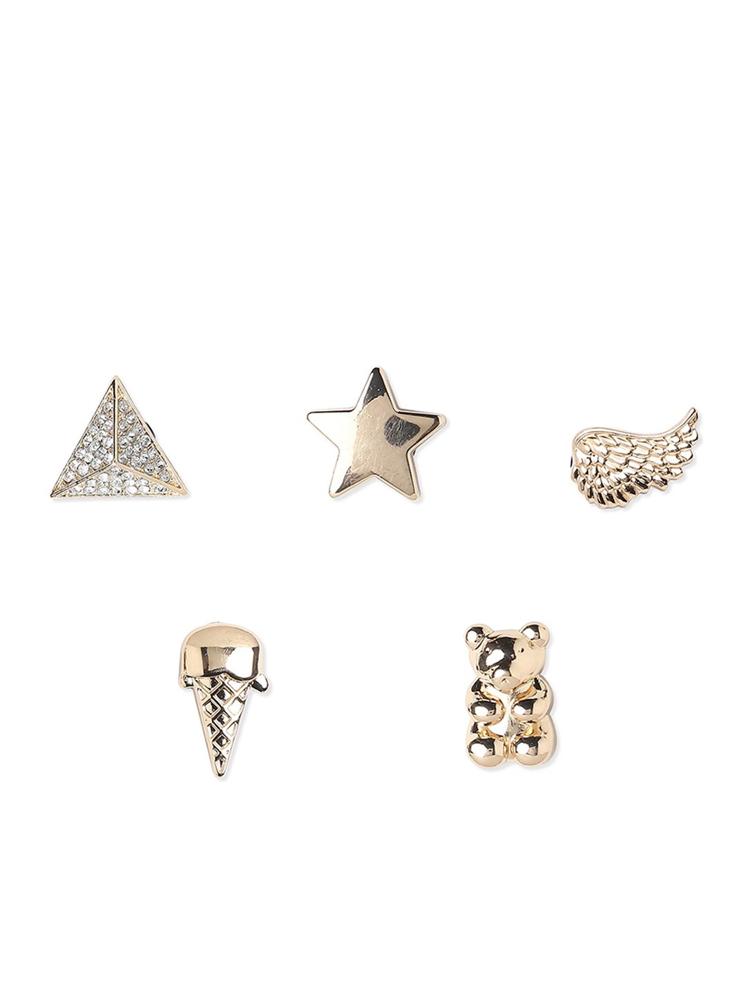 

Crocs Set Of 5 Shoe Charms Jibbitz, Gold