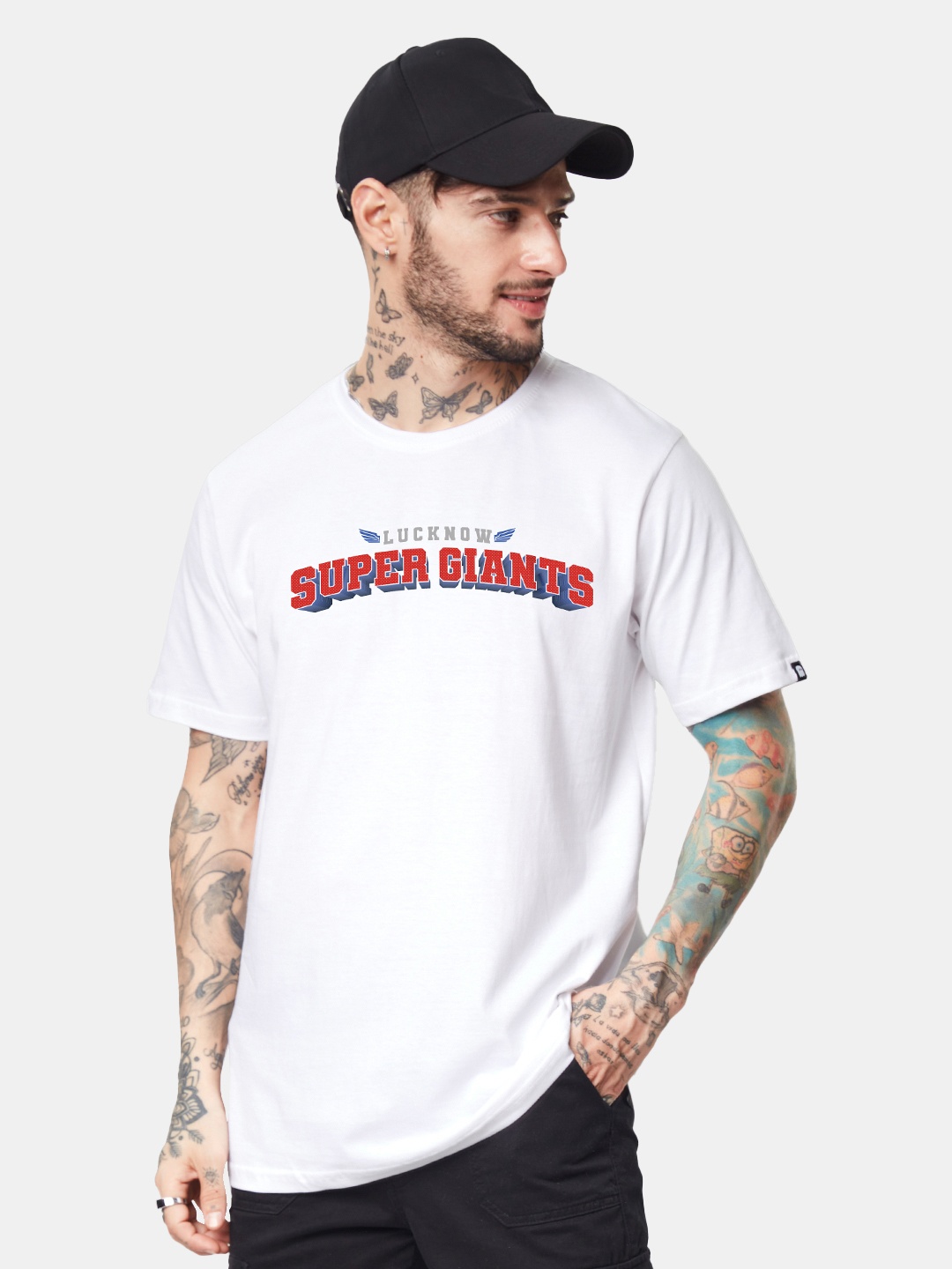 

The Souled Store White Typography Printed Pure Cotton T-shirt