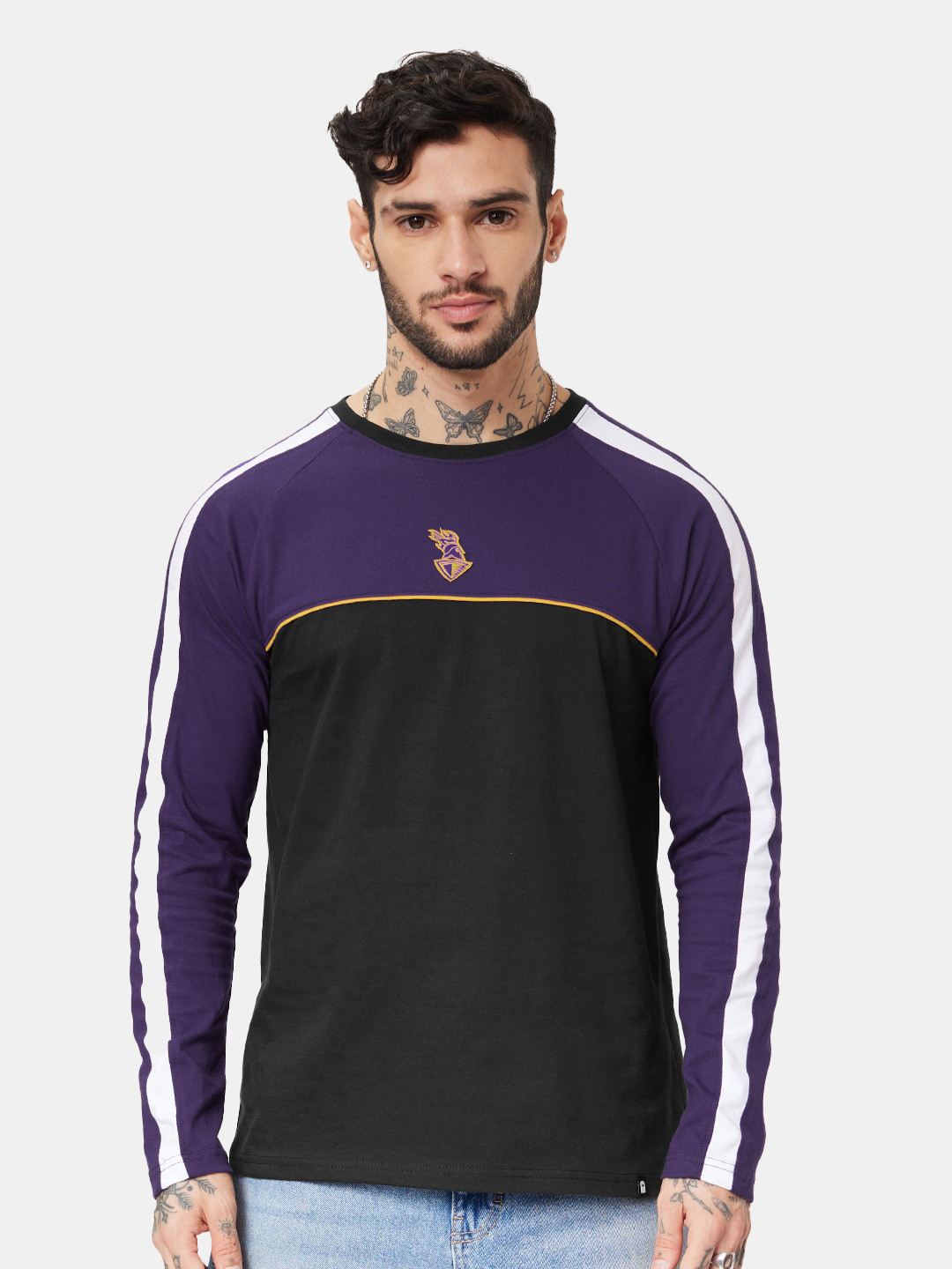 

The Souled Store Black & Blue Kolkata Knight Riders Printed Pure Cotton T-shirt