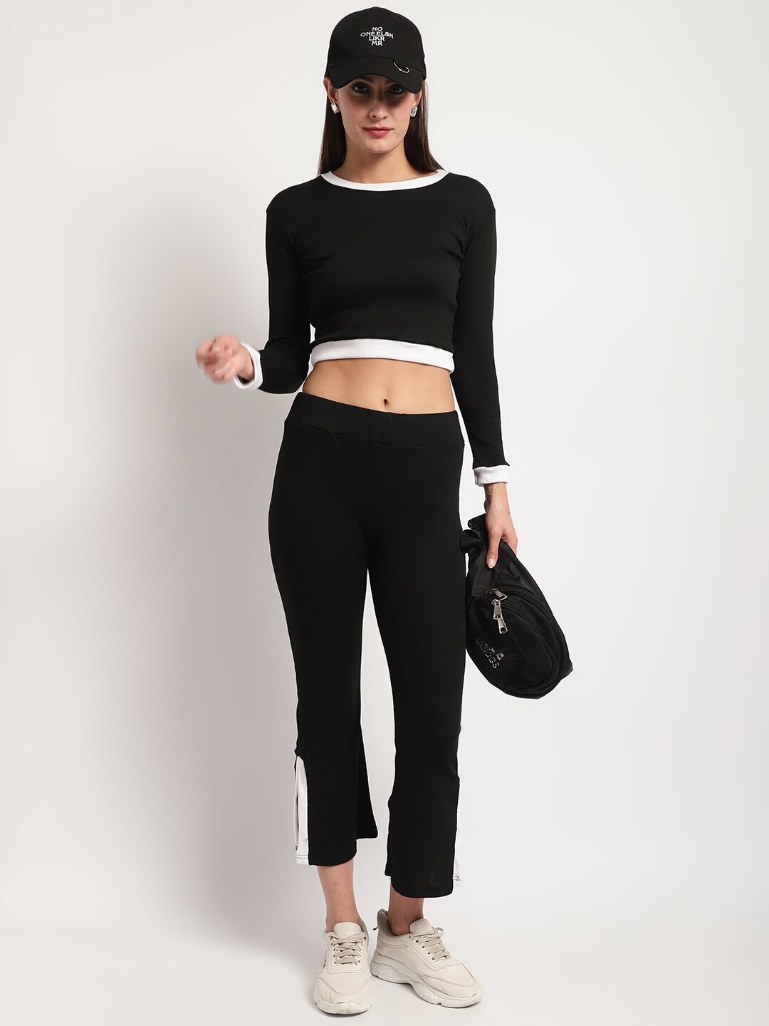 

borse lele Mid-Rise Regular-Fit Tracksuit, Black