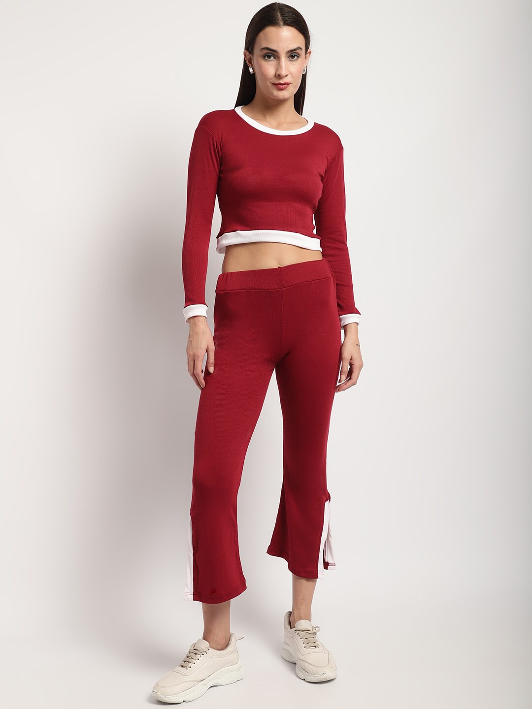 

borse lele Mid-Rise Regular-Fit Tracksuit, Maroon