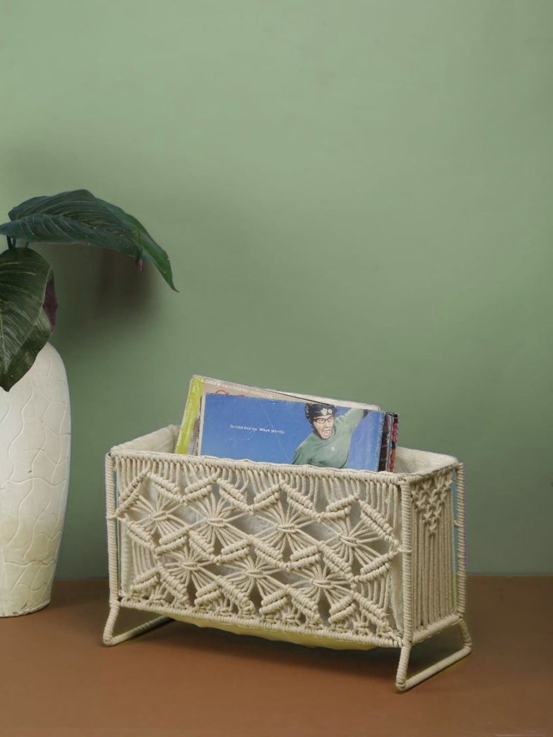 

FABINALIV Off-White Macrame Self Design Multi Purpose Organiser