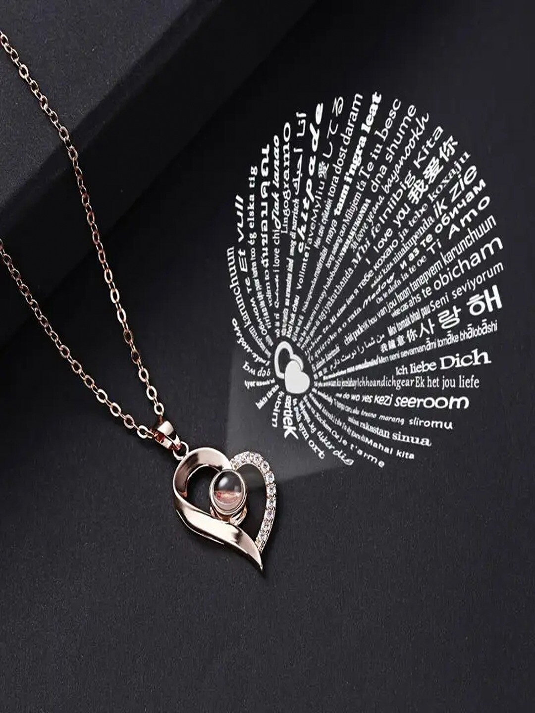 

UNIVERSITY TRENDZ Gold-Plated Heart Necklace