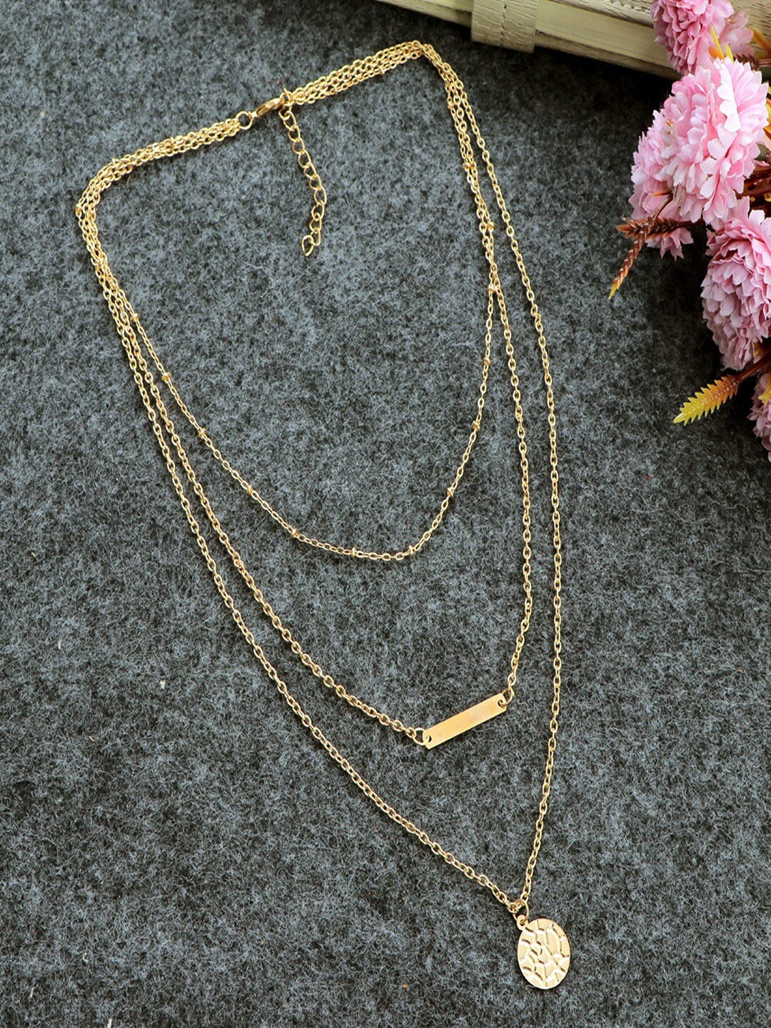 

UNIVERSITY TRENDZ Gold-Plated Layered Necklace