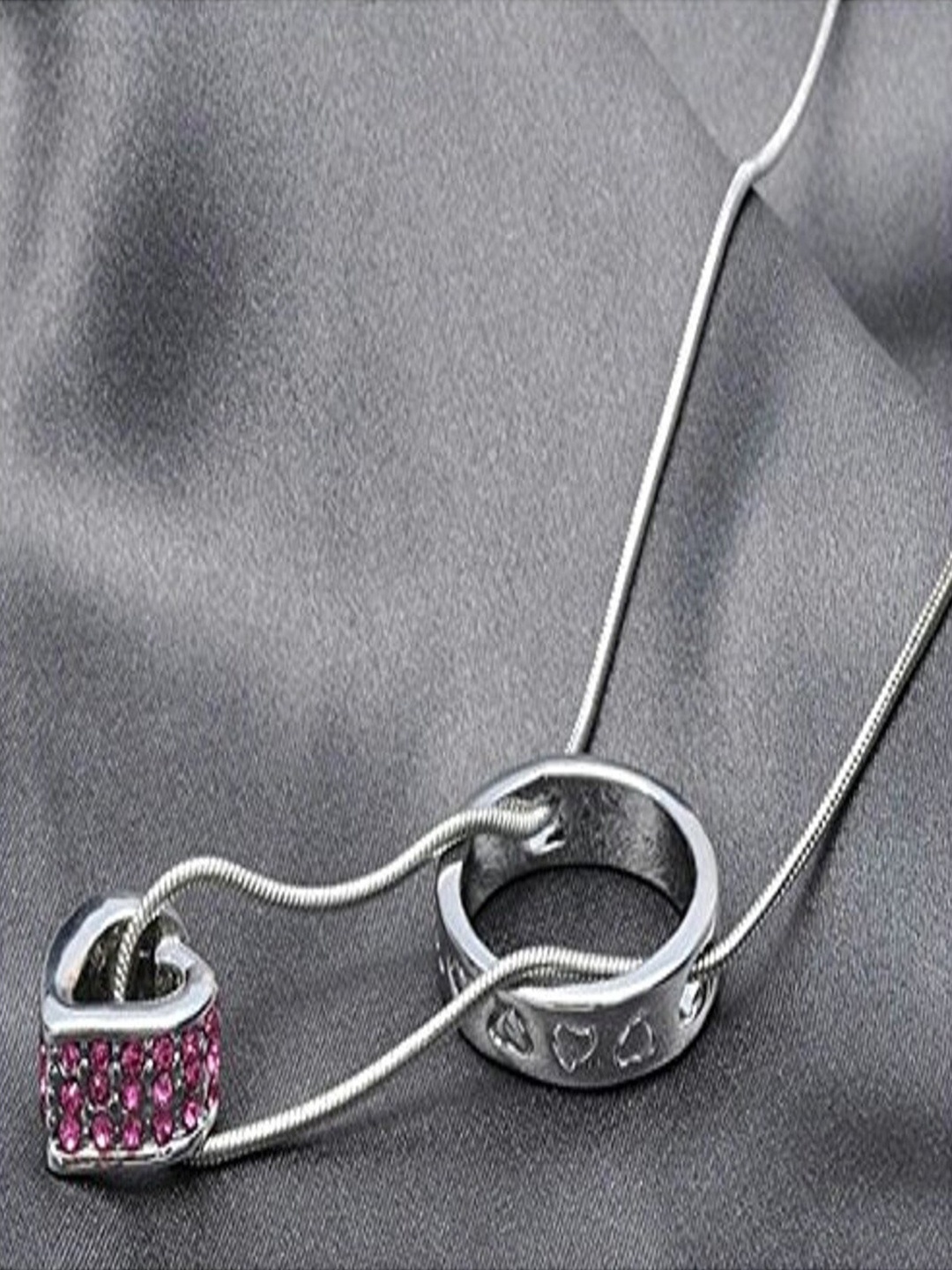 

UNIVERSITY TRENDZ Silver-Plated Statement Necklace