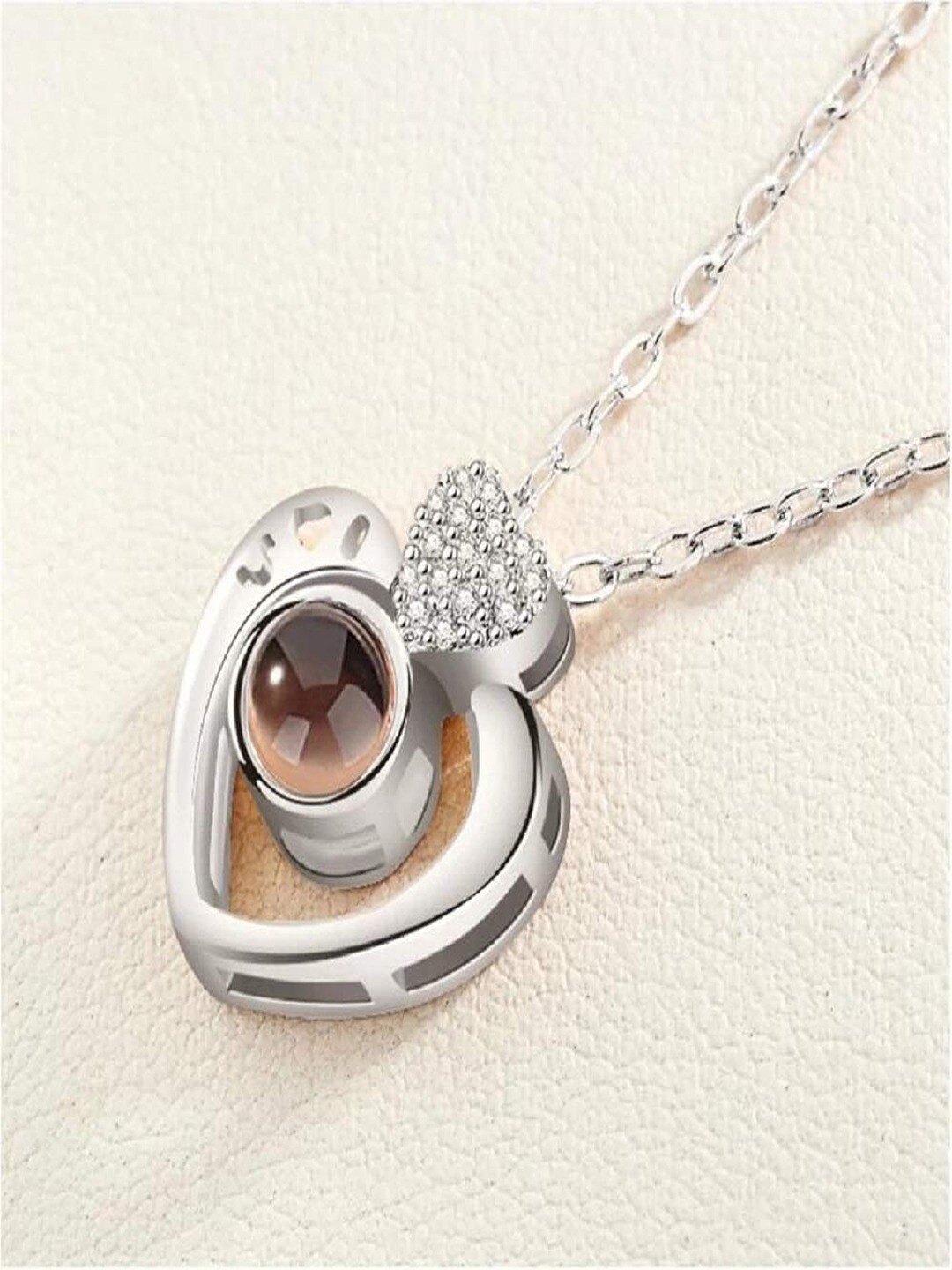 

UNIVERSITY TRENDZ Silver-Plated Statement Necklace