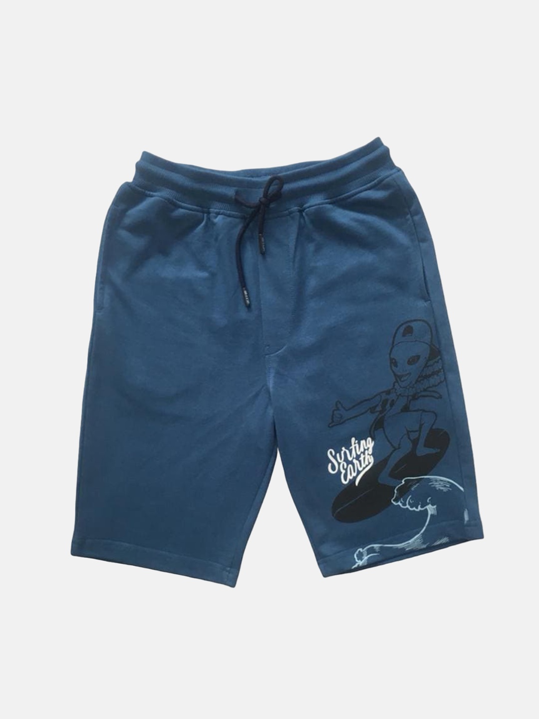 

Gini and Jony Boys Graphic Printed Cotton Shorts, Teal