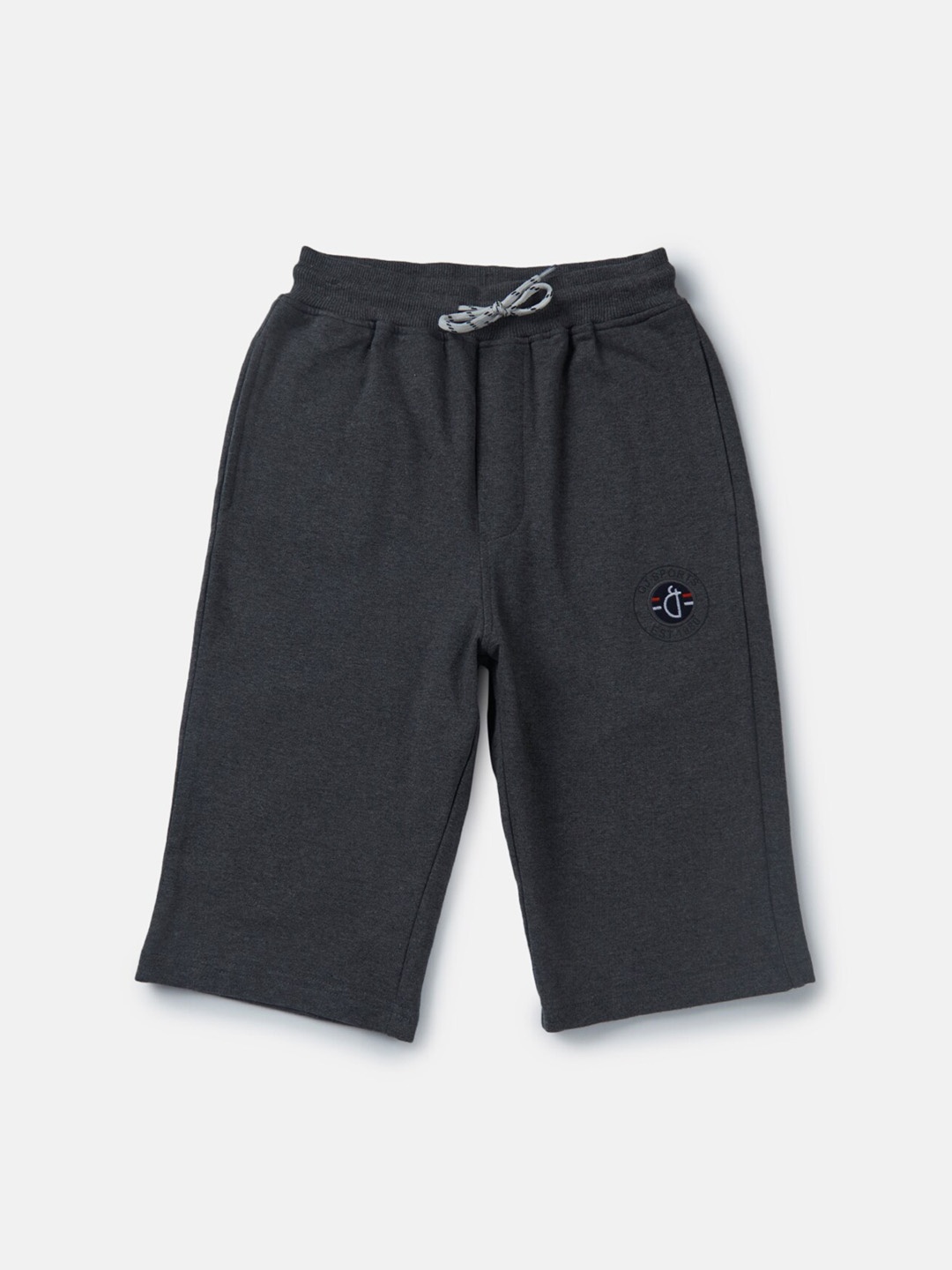 

Gini and Jony Boys Mid-Rise Casual Cotton Shorts, Grey