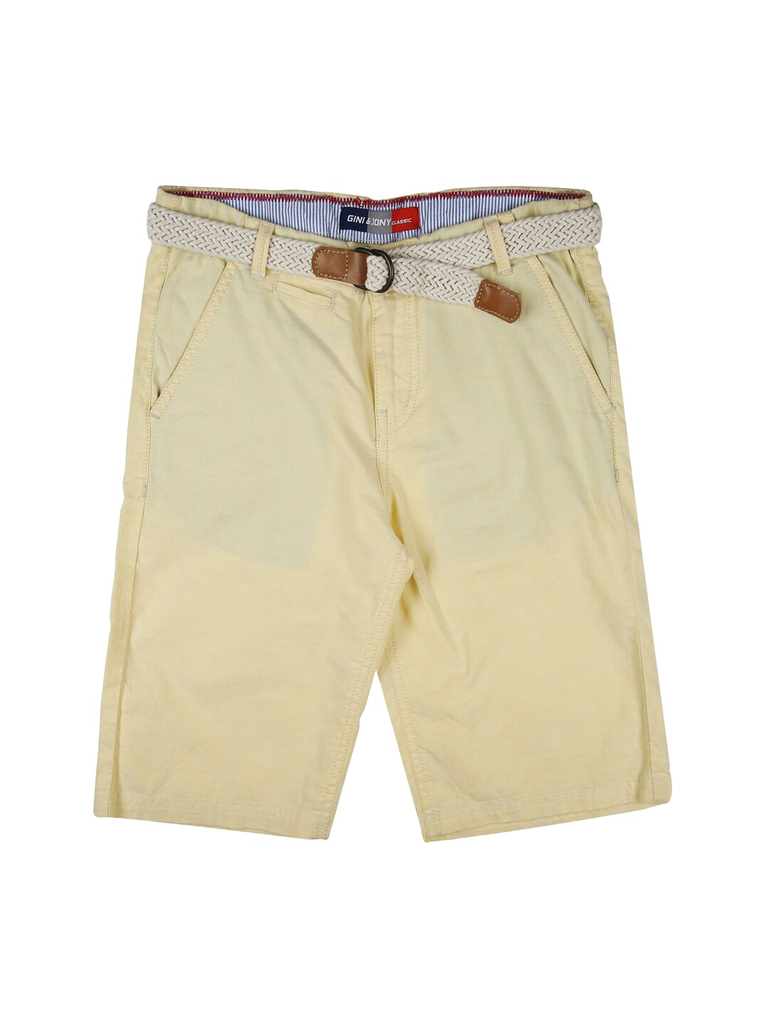 

Gini and Jony Infant Mid-Rise Cotton Shorts, Yellow