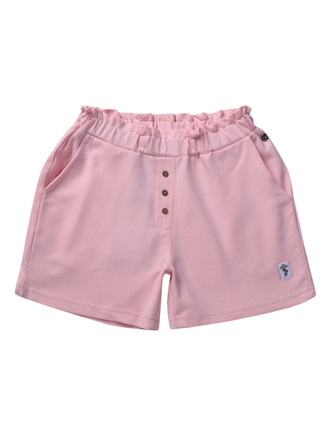 

Gini and Jony Girls Mid-Rise Casual Cotton Shorts, Pink