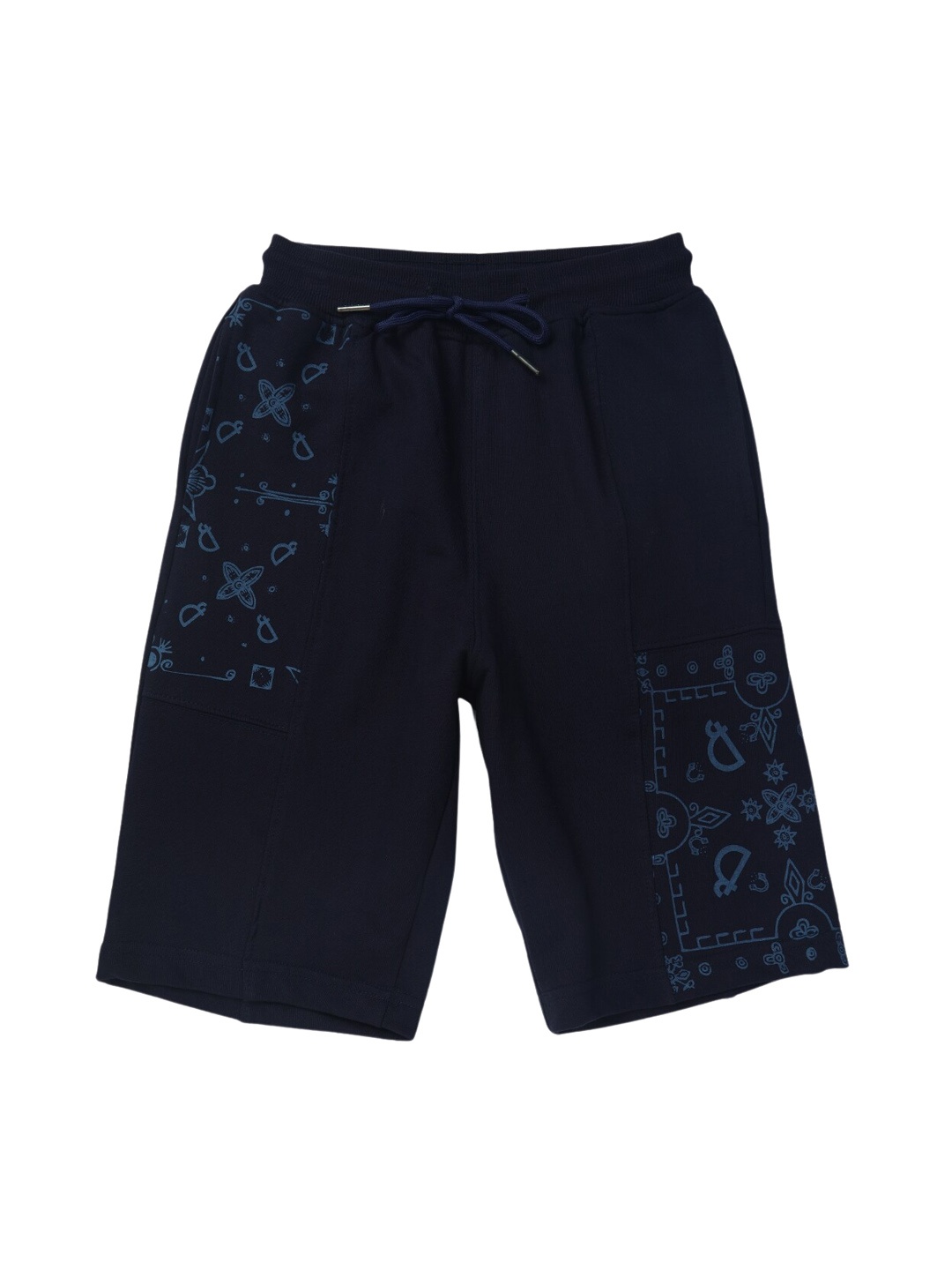 

Gini and Jony Boys Geometric Printed Mid-Rise Cotton Shorts, Navy blue