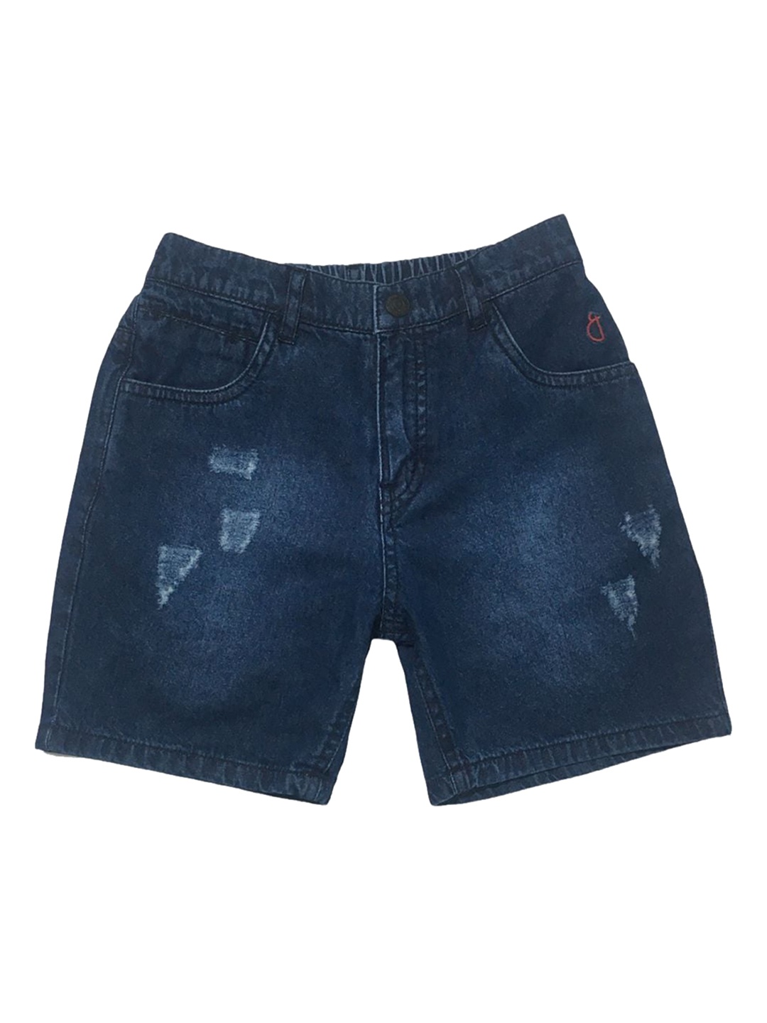 

Gini and Jony Infant Washed Mid-Rise Distressed Denim Shorts, Navy blue