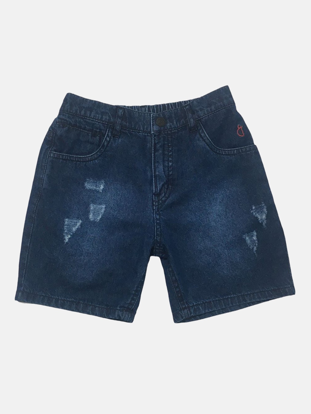 

Gini and Jony Boys Mid-Rise Low Distressed Casual Denim Shorts, Navy blue