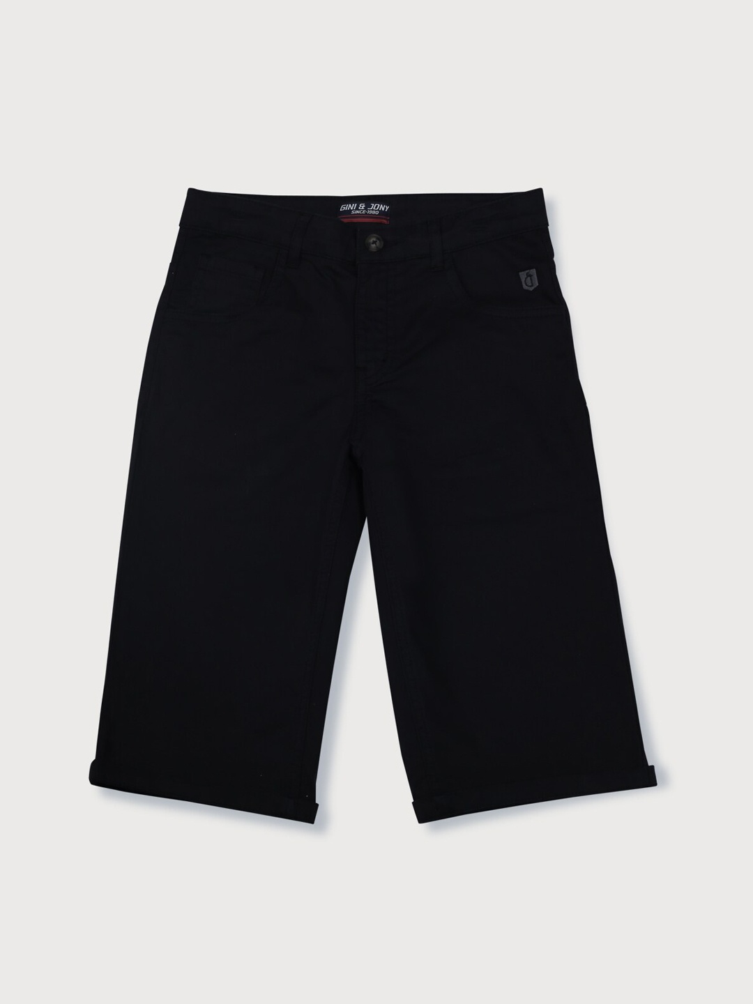 

Gini and Jony Infant Boys Mid-Rise Casual Cotton Shorts, Black