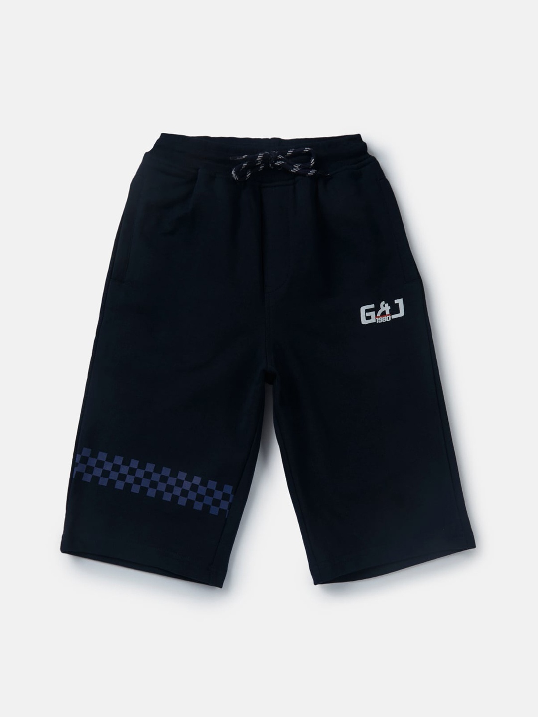 

Gini and Jony Boys Mid-Rise Cotton Regular Shorts, Navy blue