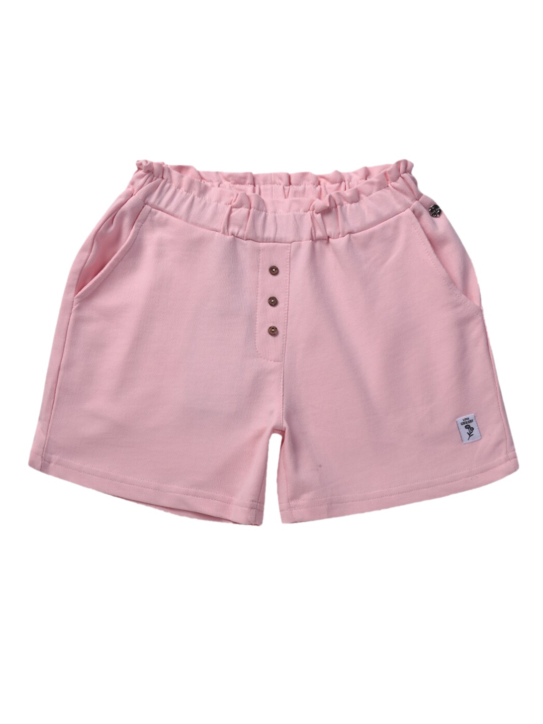 

Gini and Jony Girls Mid-Rise Casual Cotton Shorts, Pink