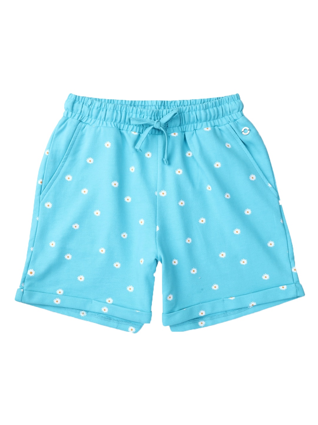 

Gini and Jony Infant Floral Printed Cotton Shorts, Blue
