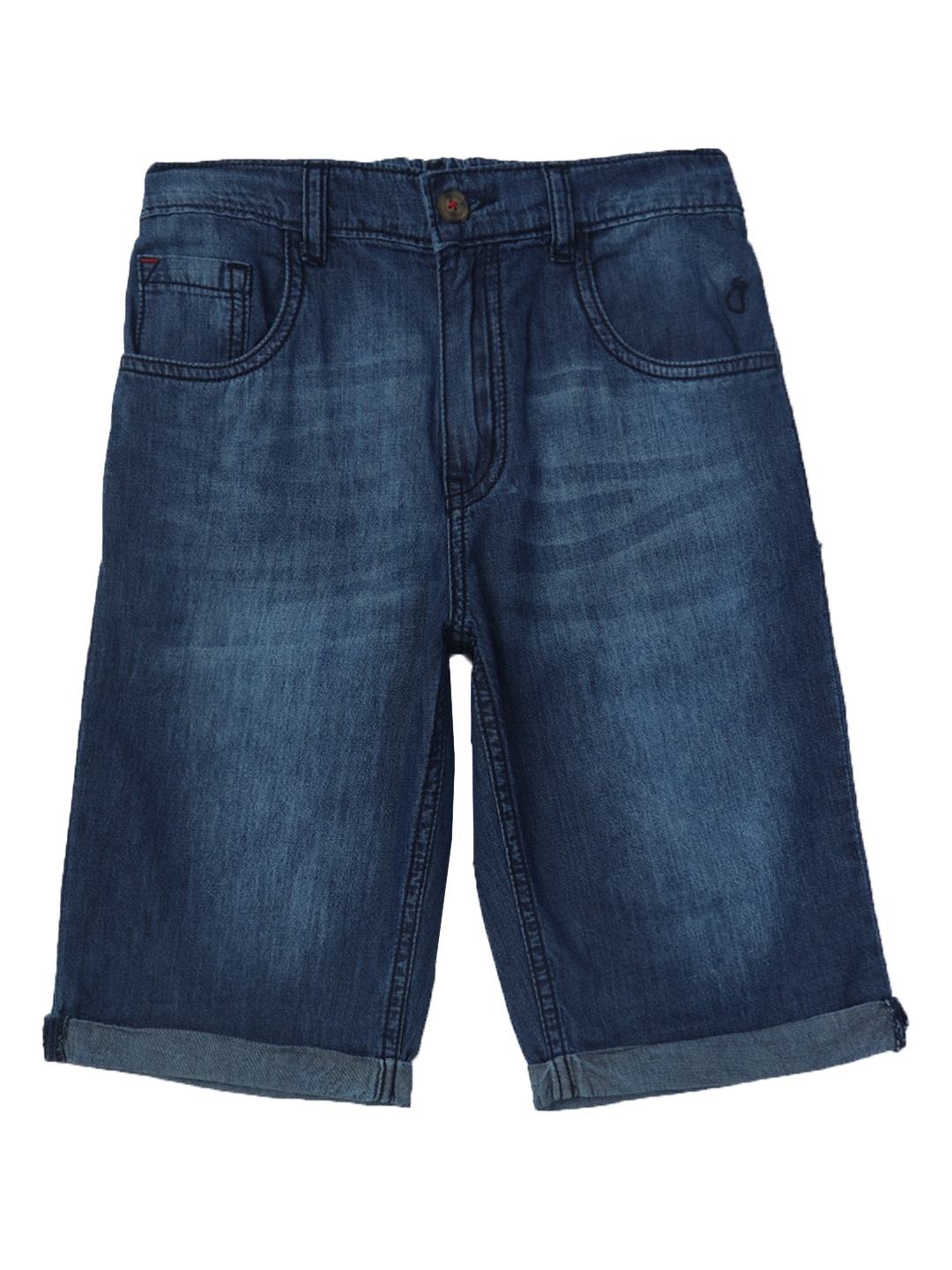 

Gini and Jony Boys Mid-Rise Washed Denim Shorts, Navy blue