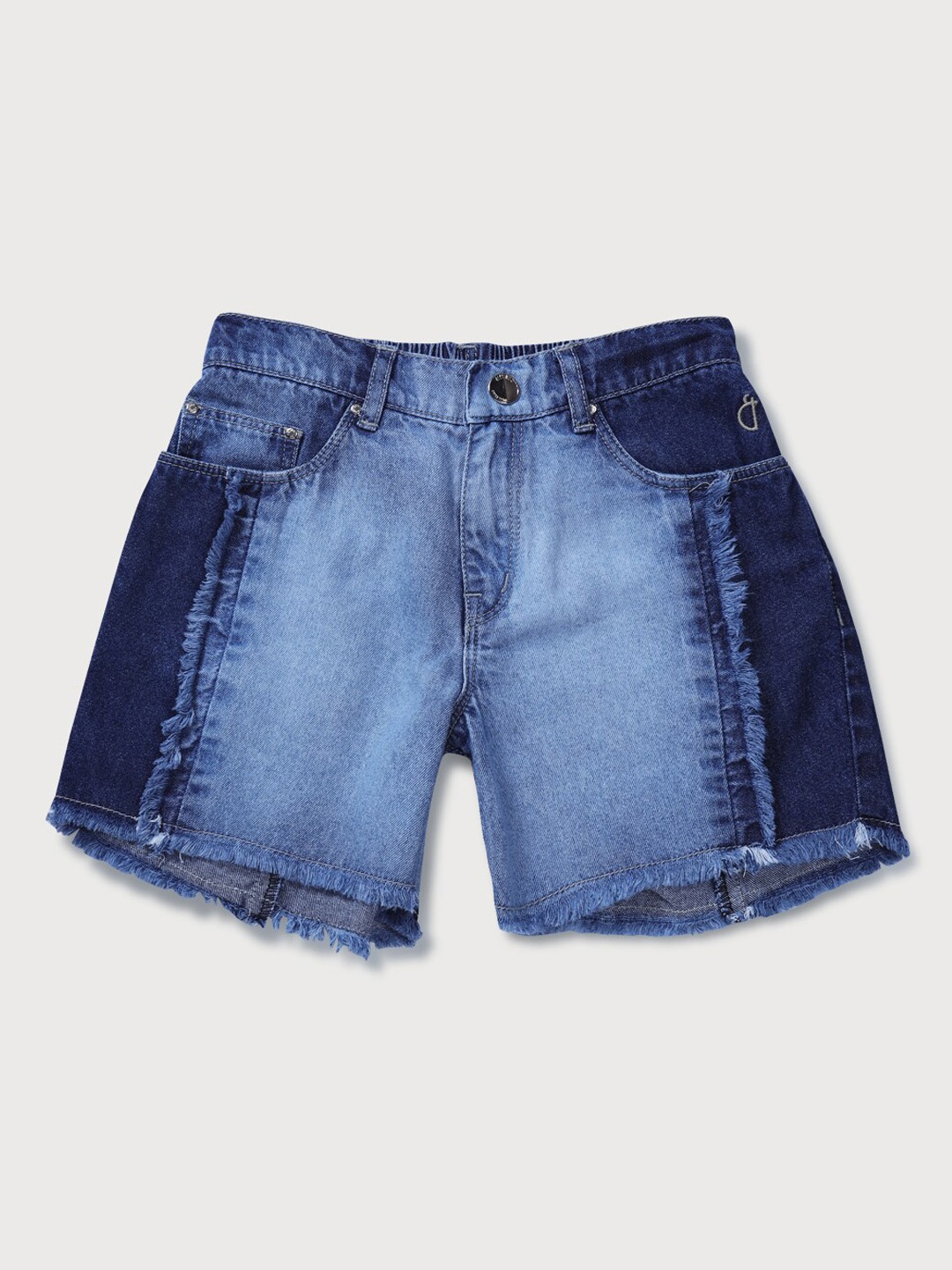 

Gini and Jony Girls Mid-Rise Washed Denim Shorts, Blue