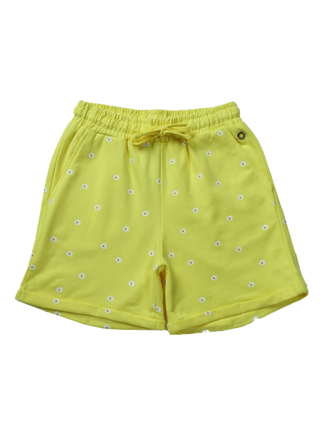 

Gini and Jony Infant Girls Floral Printed Mid-Rise Cotton Shorts, Yellow