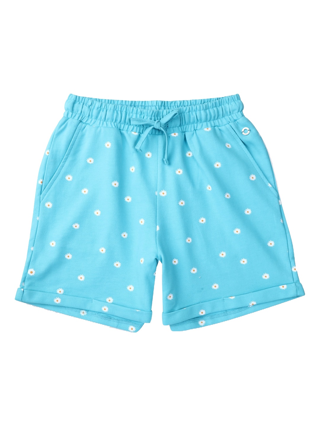 

Gini and Jony Girls Mid-Rise Floral Printed Shorts, Blue