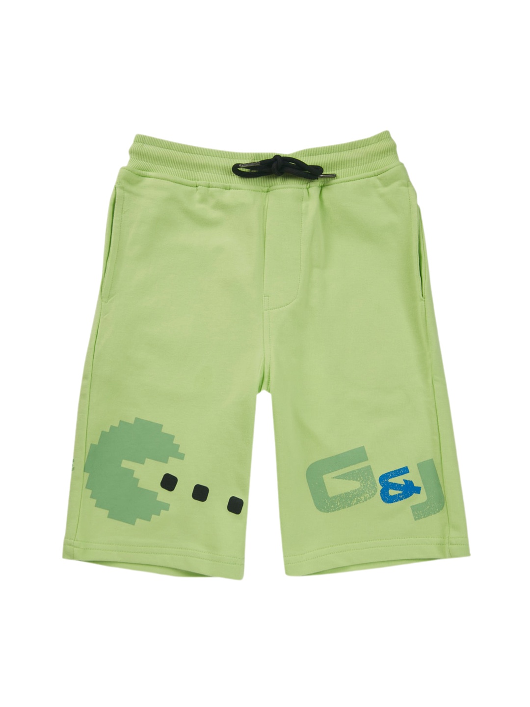 

Gini and Jony Boys Graphic Printed Cotton Shorts, Green