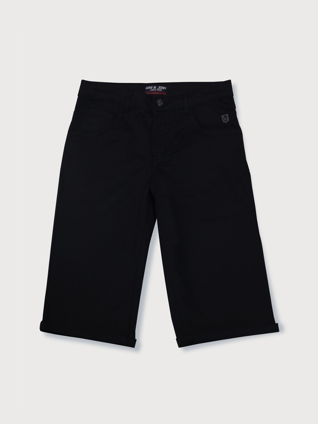 

Gini and Jony Boys Cotton Regular Shorts, Black