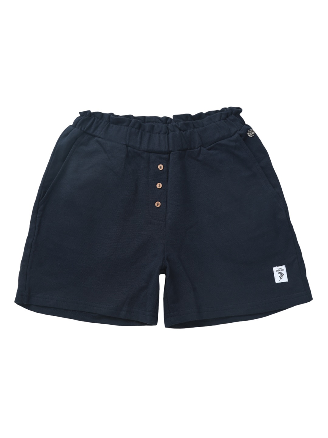 

Gini and Jony Girls Mid Rise Cotton Shorts, Navy blue