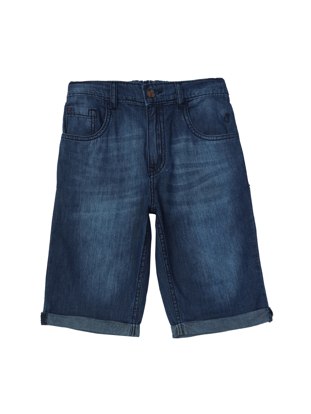 

Gini and Jony Infants Boys Washed Denim Shorts, Navy blue