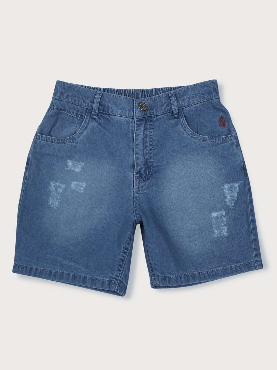 

Gini and Jony Boys Washed Ripped Denim Shorts, Blue